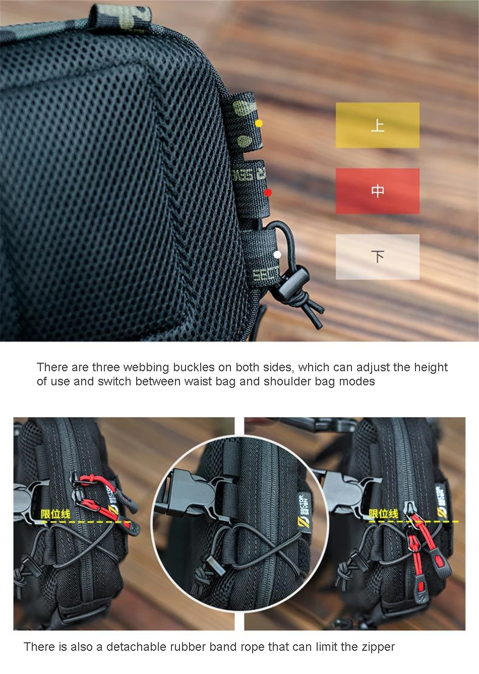 Outdoor Multifunctional Tactical Accessory Vest Bag Military Fan Hiking Chest Bag Fashion Casual Shoulder Packpack Mobile Wallet