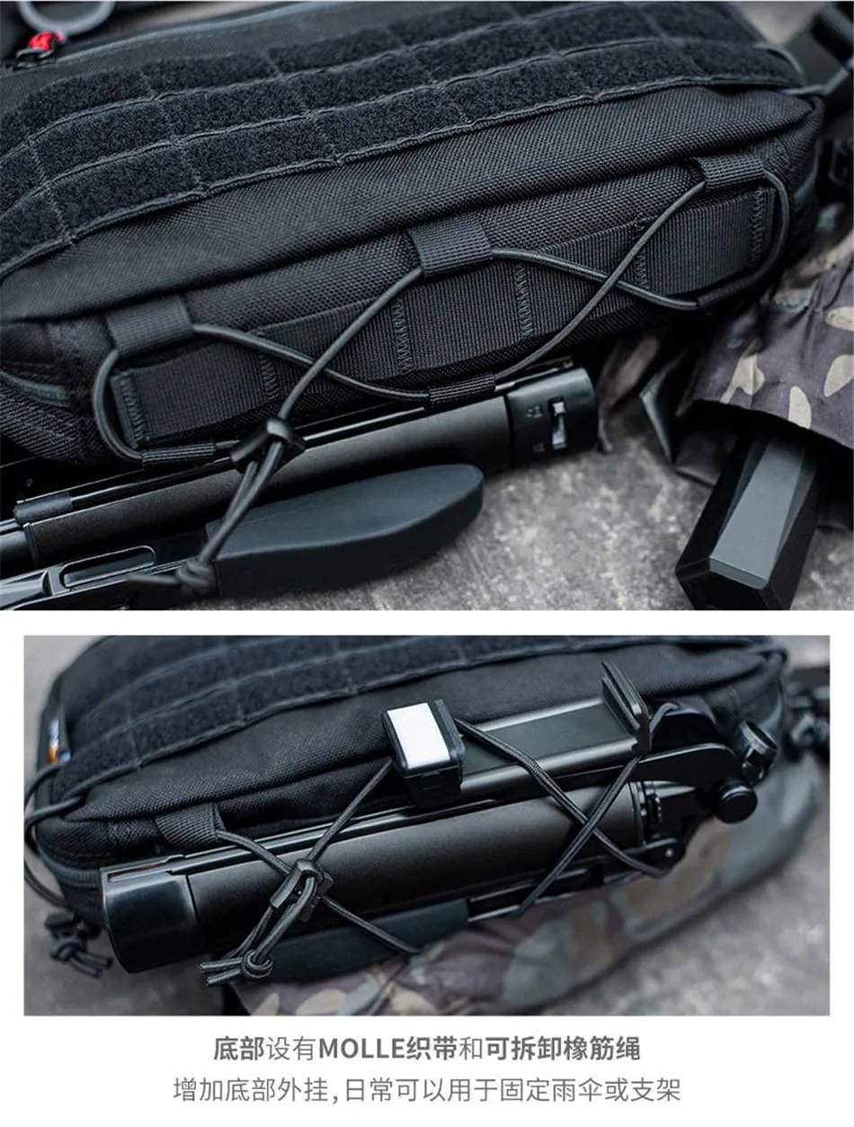 Outdoor Multifunctional Tactical Accessory Vest Bag Military Fan Hiking Chest Bag Fashion Casual Shoulder Packpack Mobile Wallet