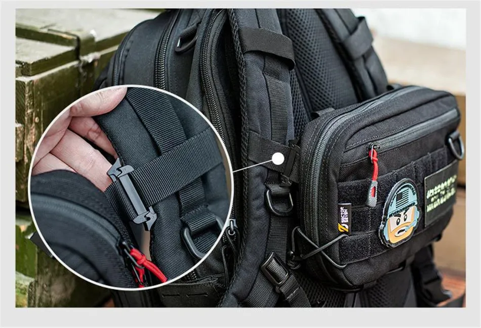 Outdoor Multifunctional Tactical Accessory Vest Bag Military Fan Hiking Chest Bag Fashion Casual Shoulder Packpack Mobile Wallet
