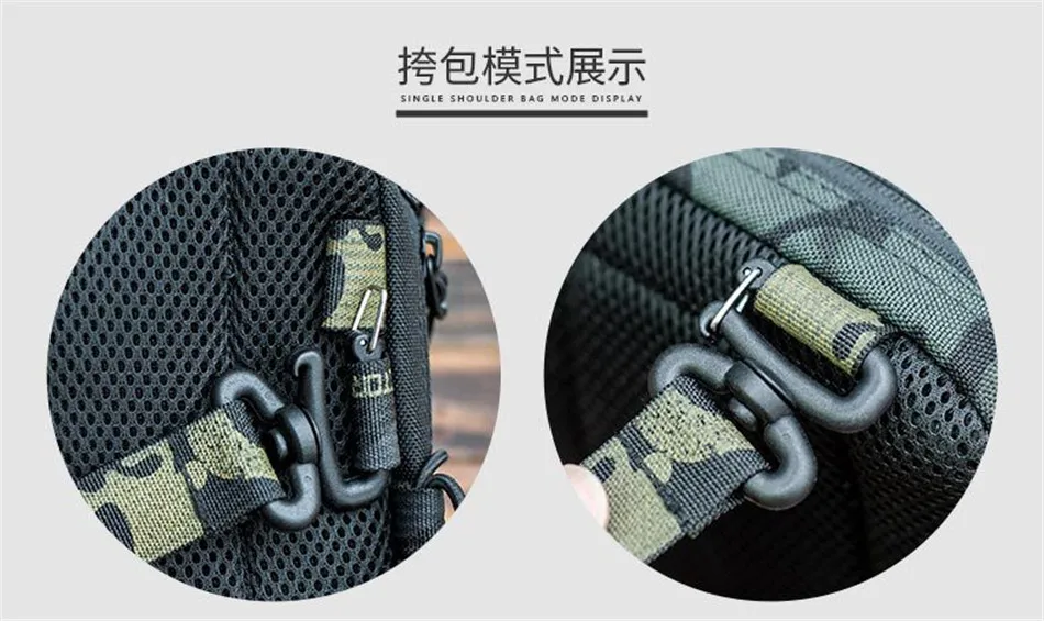 Outdoor Multifunctional Tactical Accessory Vest Bag Military Fan Hiking Chest Bag Fashion Casual Shoulder Packpack Mobile Wallet