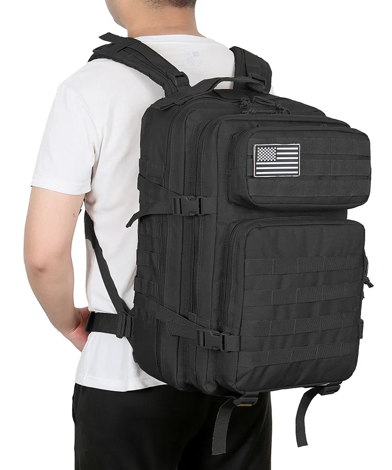 Outdoor 45L GYM Fitness Style Backpacks for Men/Women Tactical Training Molle Survival Bag Hiking Trekking Rucksack School Bag