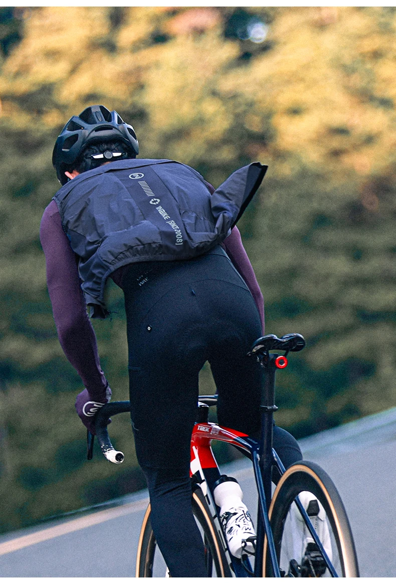 INBIKE Plus Men's Cycling Sleeveless Running Rain Jacket Lightweight MTB Biking Clothing Windbreakers Reflective With Pockets