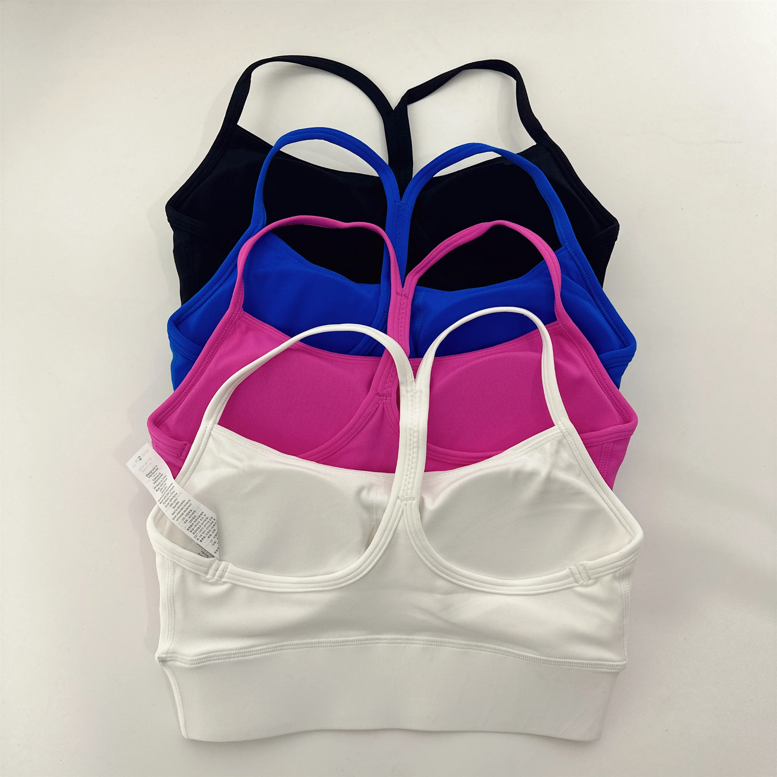 Solid Color Women Y-line Straps Fitness sport Bra high strength Top Comprehensive Training Gym Yoga Underwear top With Chest Pad