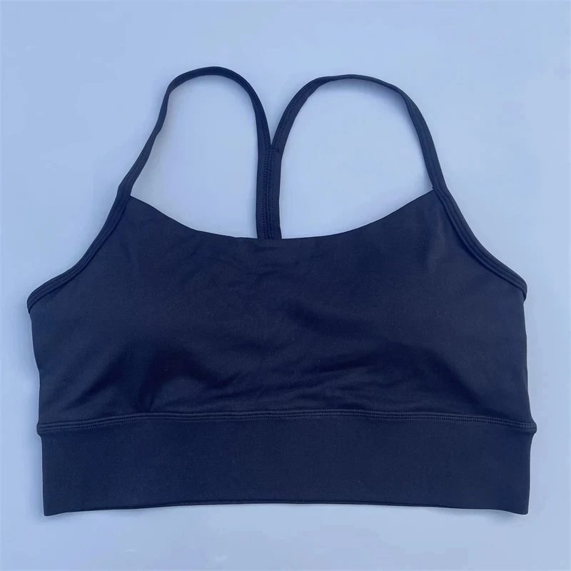 Solid Color Women Y-line Straps Fitness sport Bra high strength Top Comprehensive Training Gym Yoga Underwear top With Chest Pad