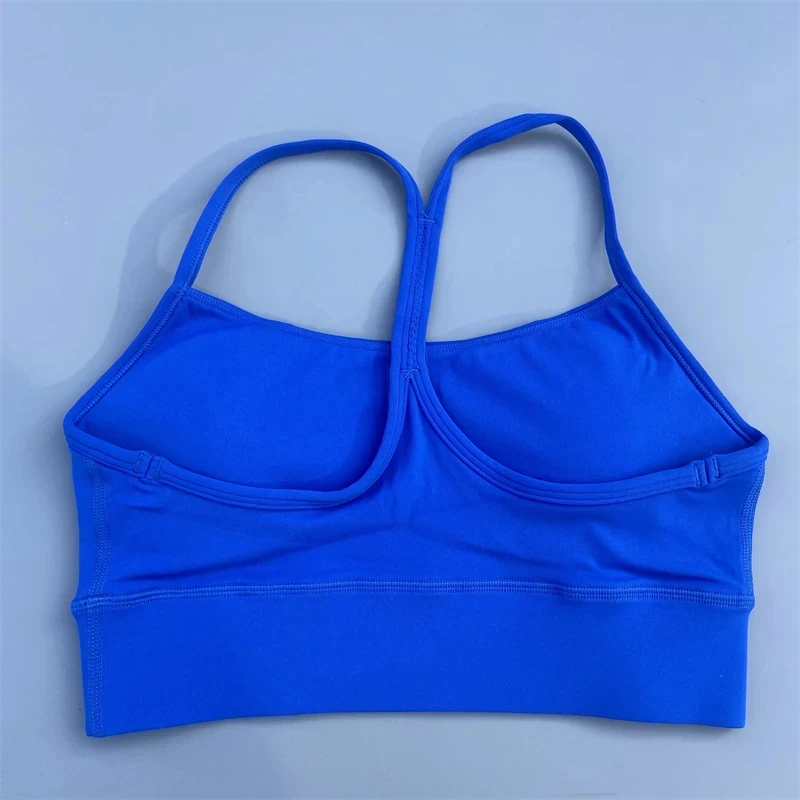 Solid Color Women Y-line Straps Fitness sport Bra high strength Top Comprehensive Training Gym Yoga Underwear top With Chest Pad