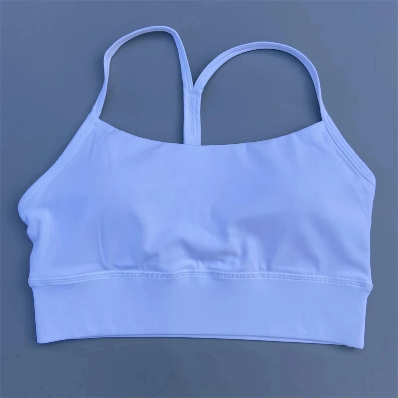 Solid Color Women Y-line Straps Fitness sport Bra high strength Top Comprehensive Training Gym Yoga Underwear top With Chest Pad