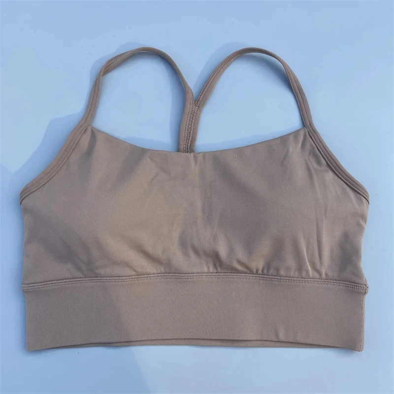 Solid Color Women Y-line Straps Fitness sport Bra high strength Top Comprehensive Training Gym Yoga Underwear top With Chest Pad