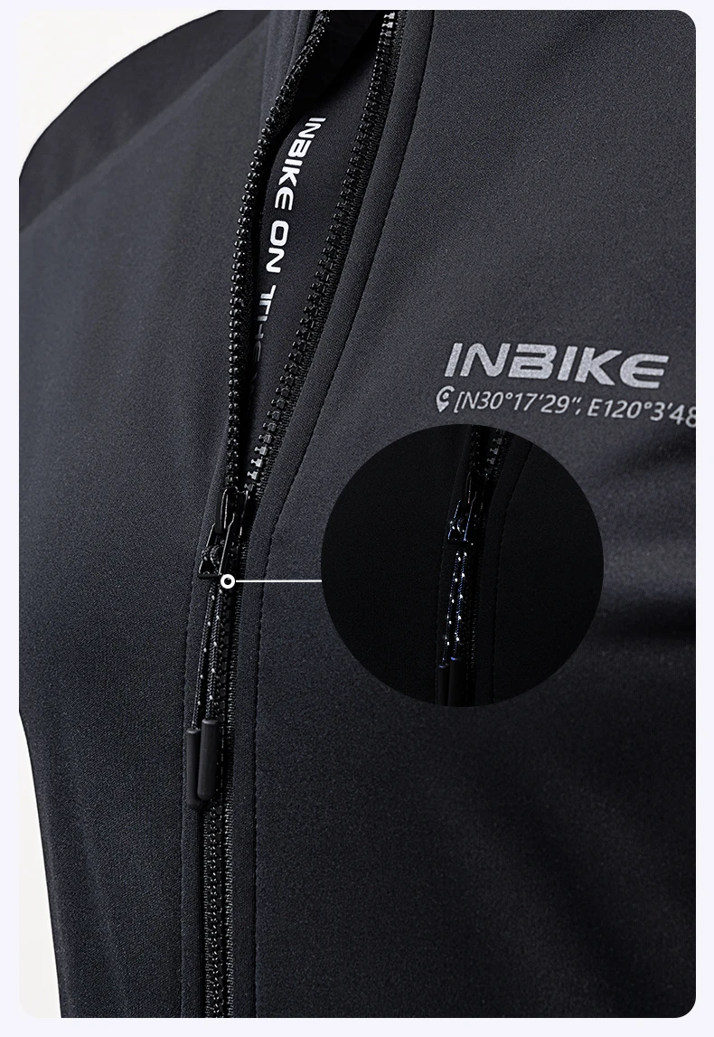 INBIKE Men's Winter Cycling Bike Jackets Windproof Softshell Thermal Bicycle Clothing for Men Warm Fleece Road Bike Windbreaker