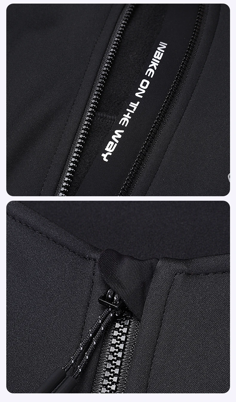 INBIKE Men's Winter Cycling Bike Jackets Windproof Softshell Thermal Bicycle Clothing for Men Warm Fleece Road Bike Windbreaker