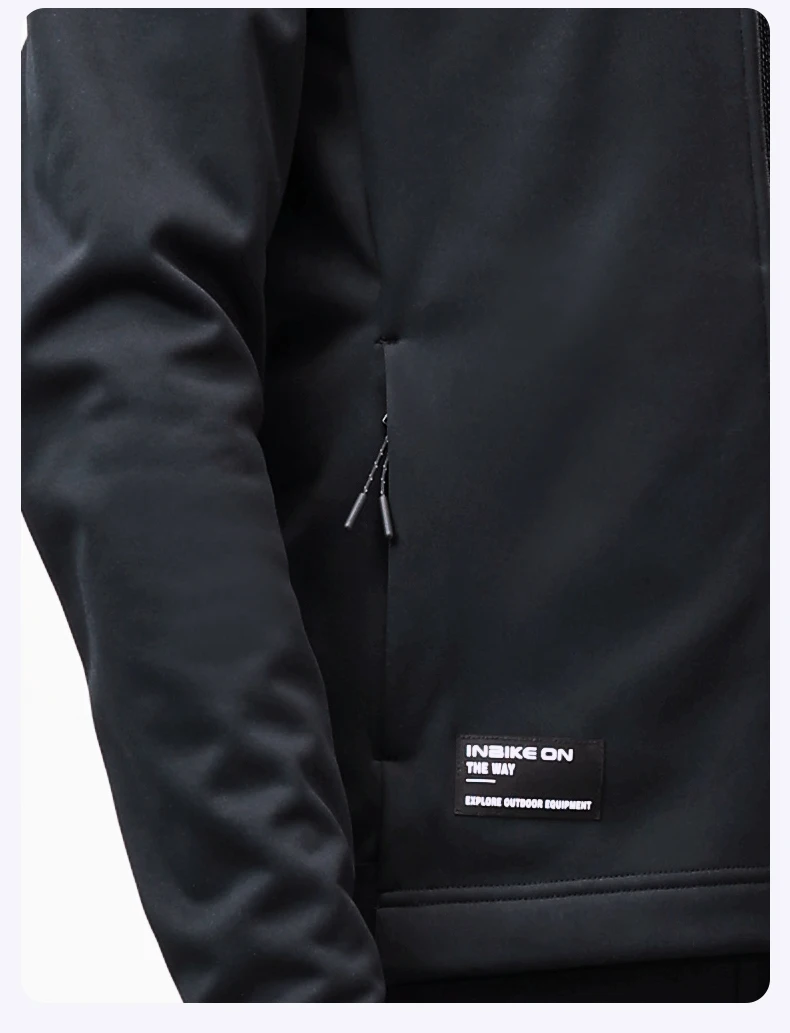 INBIKE Men's Winter Cycling Bike Jackets Windproof Softshell Thermal Bicycle Clothing for Men Warm Fleece Road Bike Windbreaker