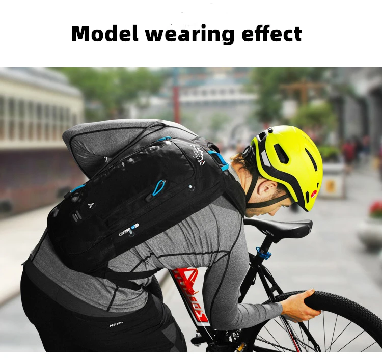 6L Cycling Reflective Bag Men's Women Riding Waterproof Breathable Bicycle Backpack Running Outdoor Bile With 2L Water Bag