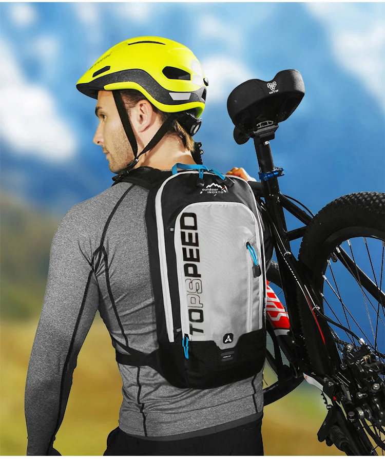 6L Cycling Reflective Bag Men's Women Riding Waterproof Breathable Bicycle Backpack Running Outdoor Bile With 2L Water Bag