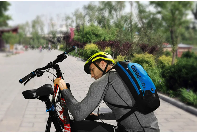6L Cycling Reflective Bag Men's Women Riding Waterproof Breathable Bicycle Backpack Running Outdoor Bile With 2L Water Bag