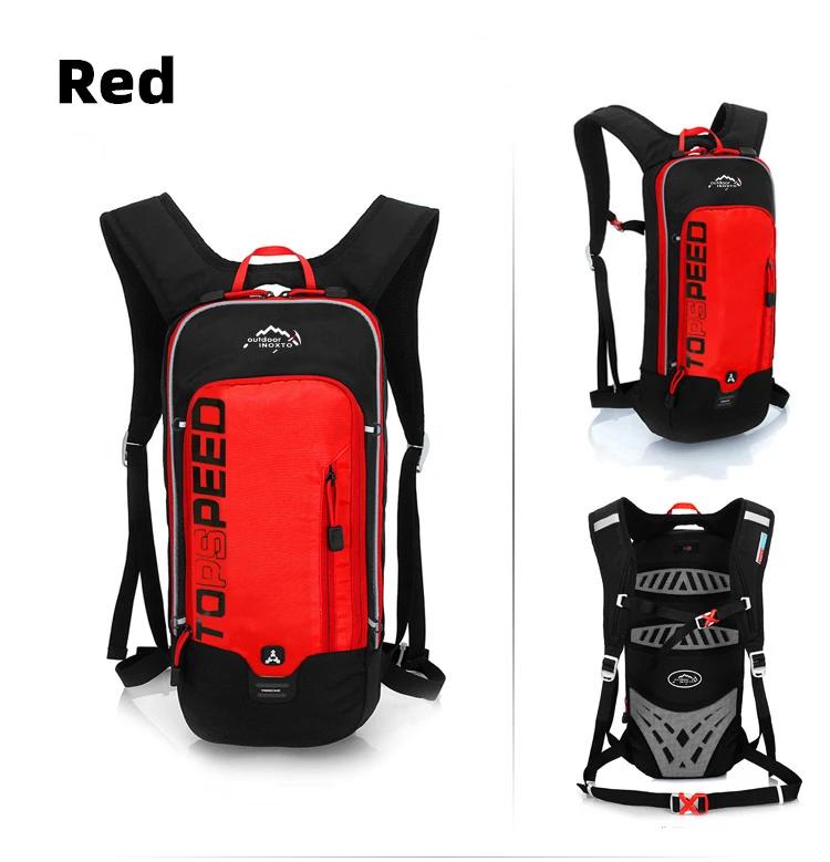 6L Cycling Reflective Bag Men's Women Riding Waterproof Breathable Bicycle Backpack Running Outdoor Bile With 2L Water Bag