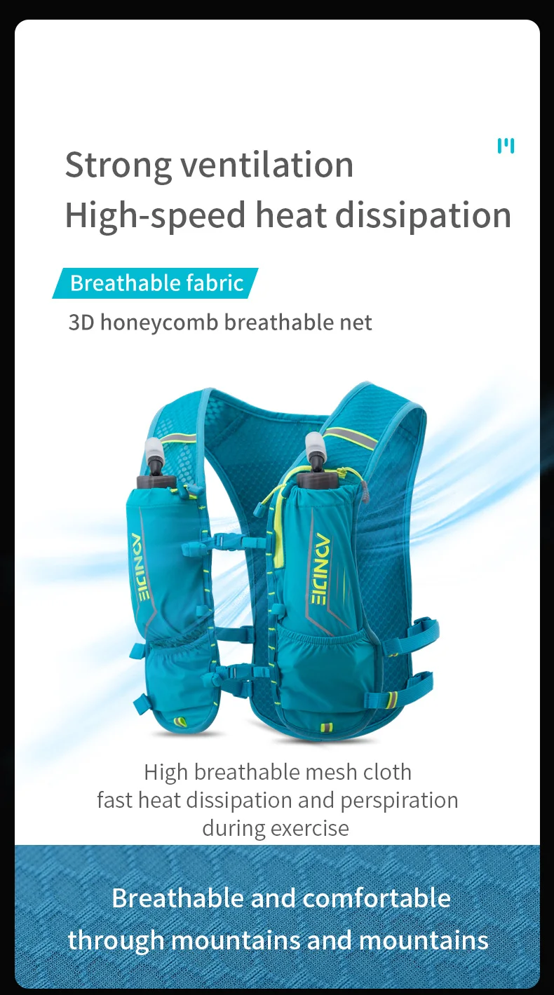 AONIJIE C9107 Outdoor Sports Cross-country Backpack Running Hydration Pack Rucksack Vest Bag For 68cm To 130cm Chest