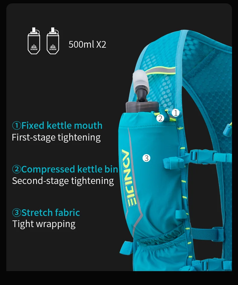 AONIJIE C9107 Outdoor Sports Cross-country Backpack Running Hydration Pack Rucksack Vest Bag For 68cm To 130cm Chest