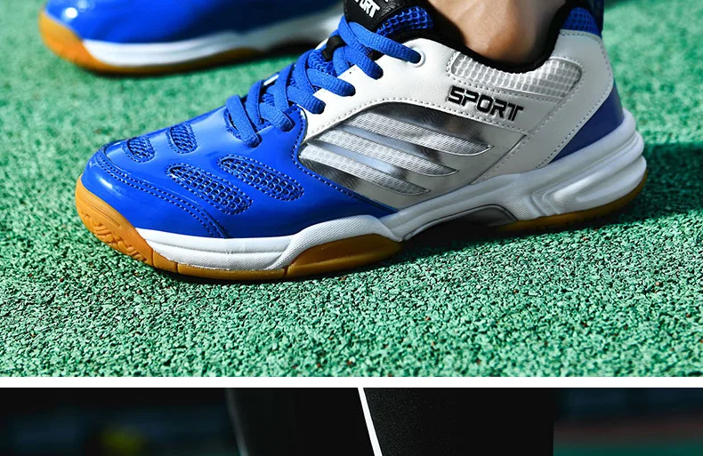 Men Badminton Shoes Table Tennis Shoes Volleyball Shoes Sport Sneakers Anti Skid Plus Big Size 47 48 49