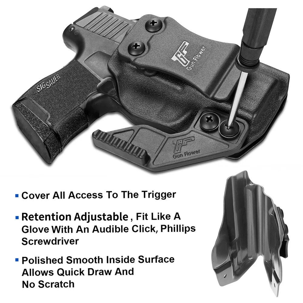 Fits For Sig Sauer P365/P365 SAS/P365 Micro IWB Kydex Holster with Holster Claw Right Hand Tactical Bags