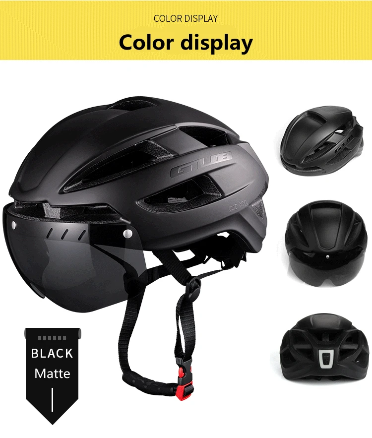 GUB Bicycle Helmet XXL 61-65 With Rechargeable LED Light Removable Len Cycling Road Ultralight Aero Safely Cap Capacete Ciclismo