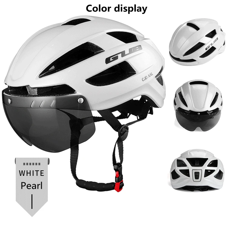 GUB Bicycle Helmet XXL 61-65 With Rechargeable LED Light Removable Len Cycling Road Ultralight Aero Safely Cap Capacete Ciclismo