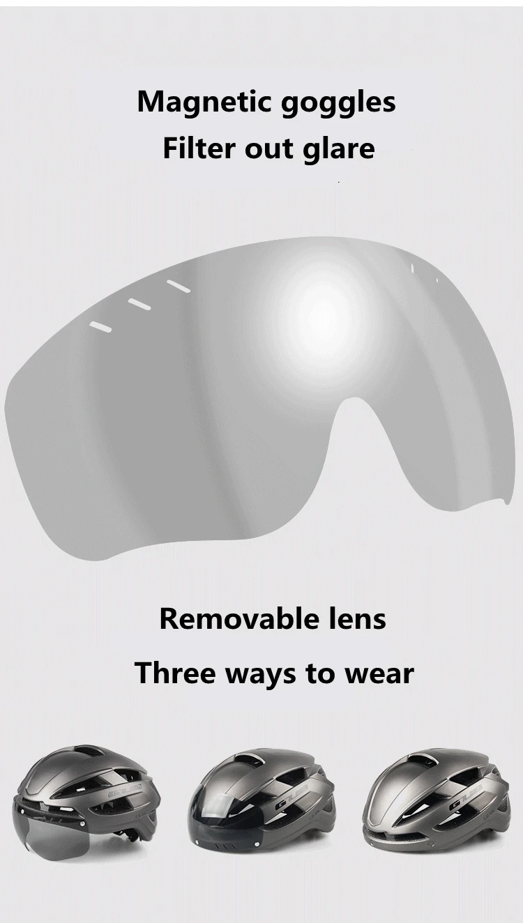 GUB Bicycle Helmet XXL 61-65 With Rechargeable LED Light Removable Len Cycling Road Ultralight Aero Safely Cap Capacete Ciclismo