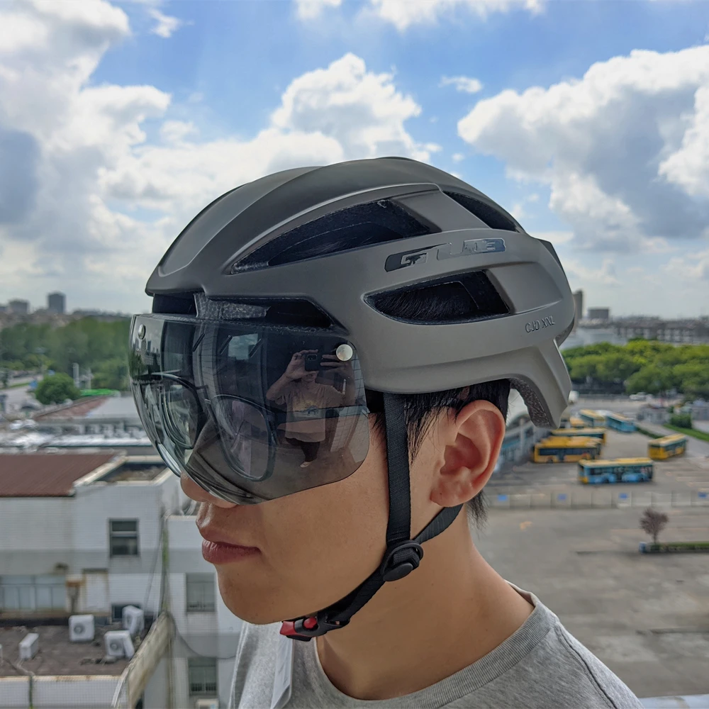 GUB Bicycle Helmet XXL 61-65 With Rechargeable LED Light Removable Len Cycling Road Ultralight Aero Safely Cap Capacete Ciclismo