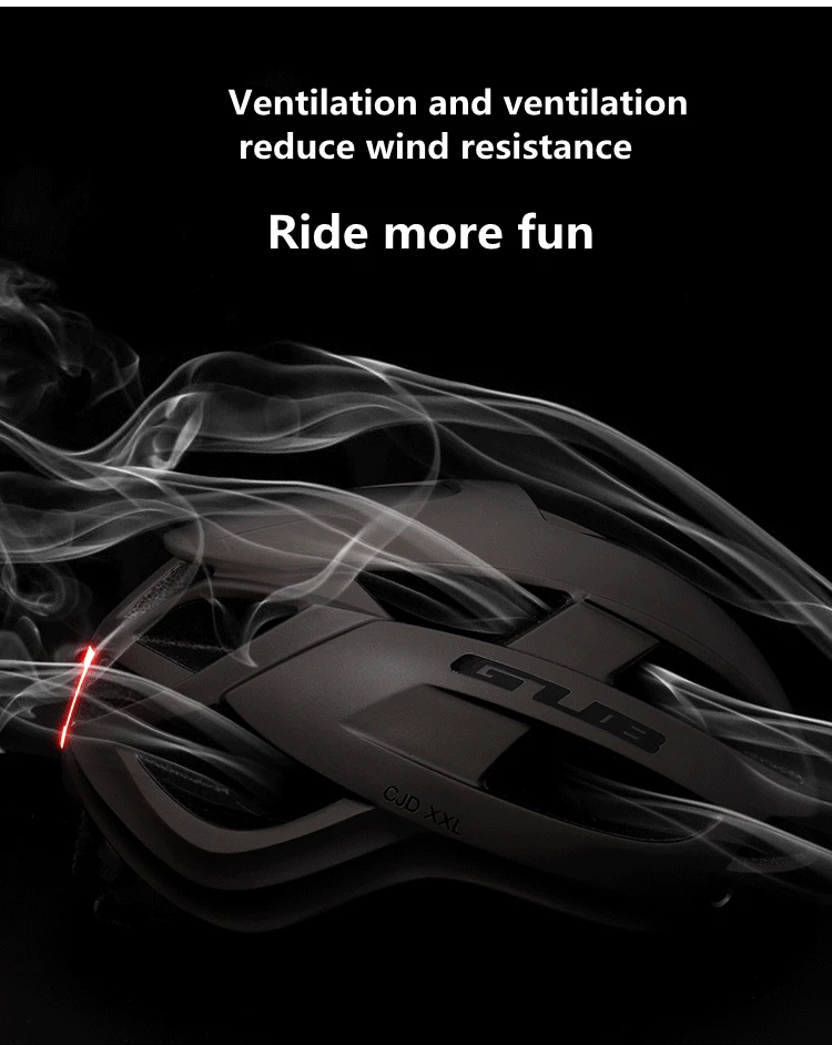 GUB Bicycle Helmet XXL 61-65 With Rechargeable LED Light Removable Len Cycling Road Ultralight Aero Safely Cap Capacete Ciclismo