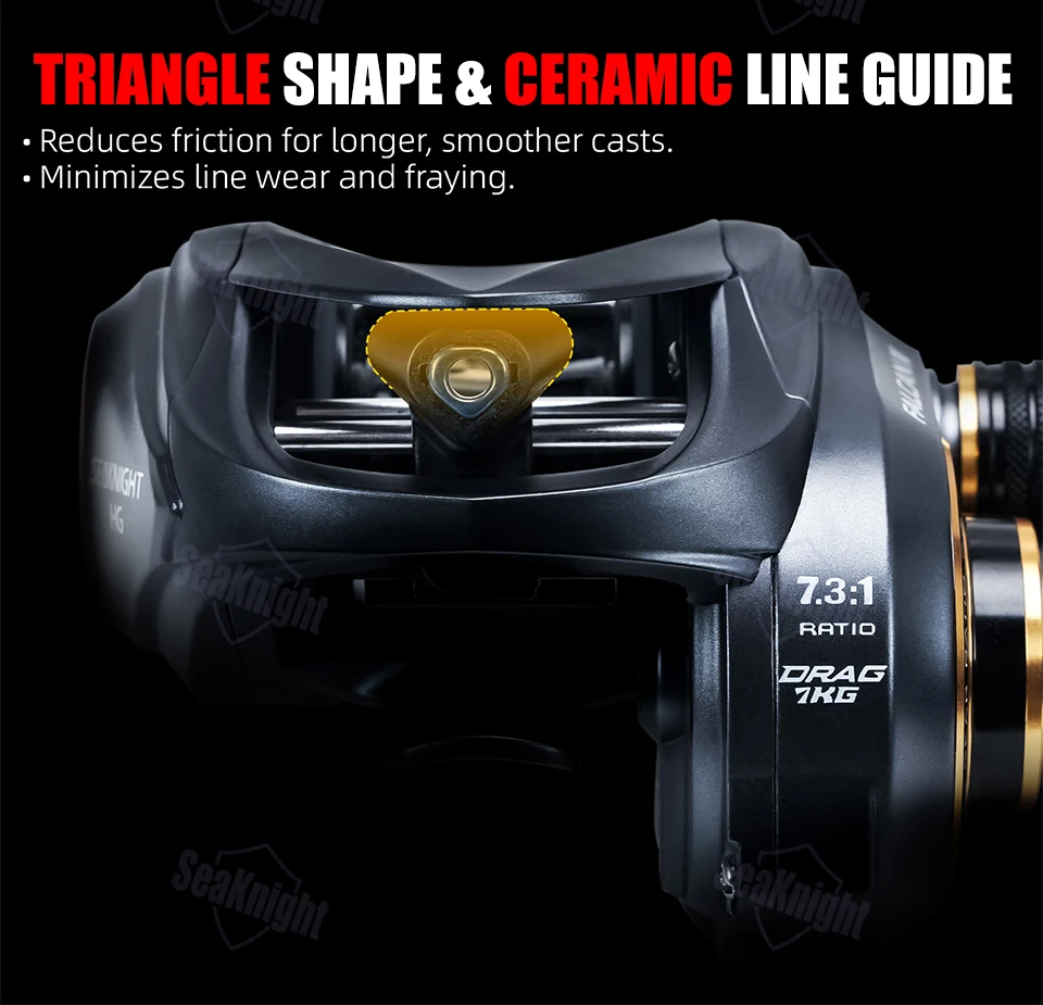 SeaKnight Brand FALCAN4 / IV Series Baitcasting Fishing Reel 7.3:1 8.1:1 Ultra-Linght 180g MAX Drag Power 15LB Long Casting Reel