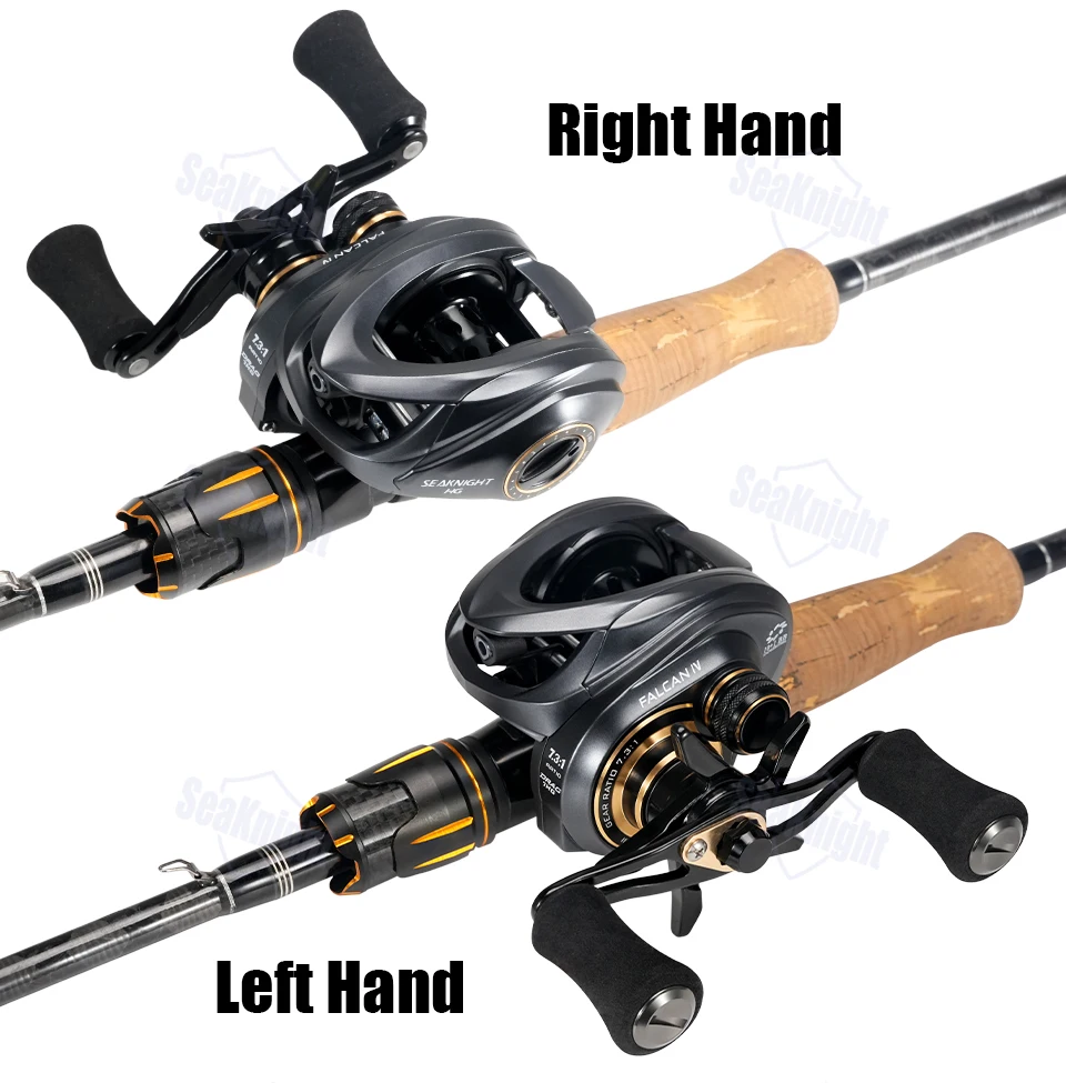 SeaKnight Brand FALCAN4 / IV Series Baitcasting Fishing Reel 7.3:1 8.1:1 Ultra-Linght 180g MAX Drag Power 15LB Long Casting Reel