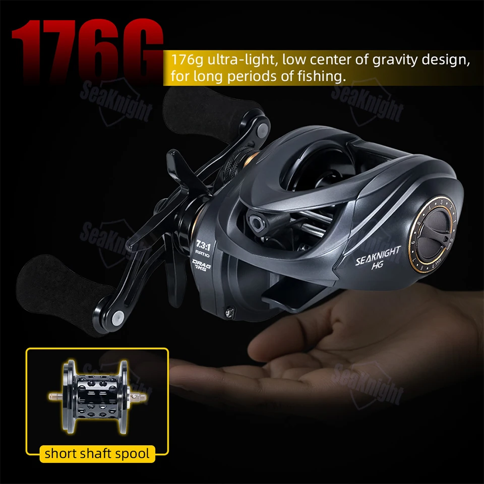 SeaKnight Brand FALCAN4 / IV Series Baitcasting Fishing Reel 7.3:1 8.1:1 Ultra-Linght 180g MAX Drag Power 15LB Long Casting Reel