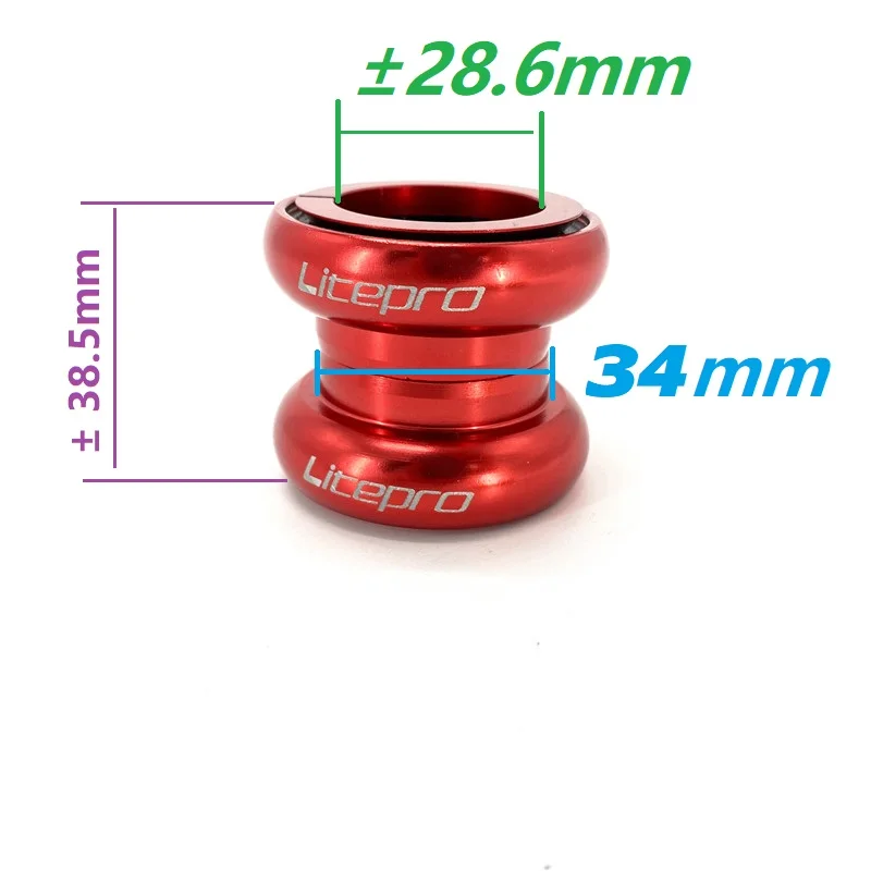 Litepro For Birdy 34mm Headset Bearing Ultralight Folding Bike Fork Headset KA061 Bt410 Kt510 Bay661