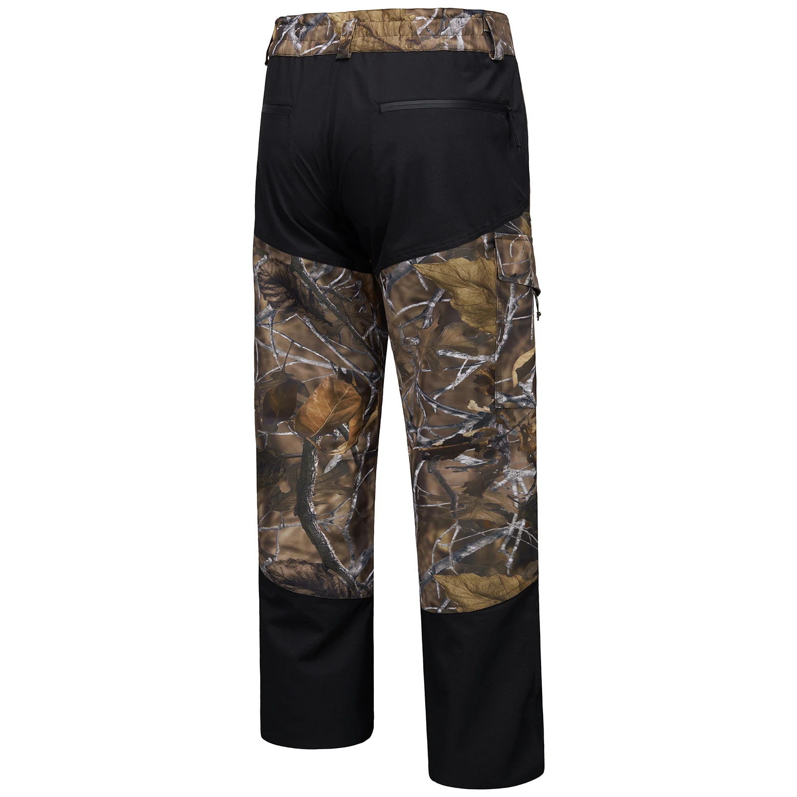 BASSDASH Spliced Men Hunting Pants Waterproof Reeds Printing Trousers Breathable Ripstop Camo Fishing Rain Pants