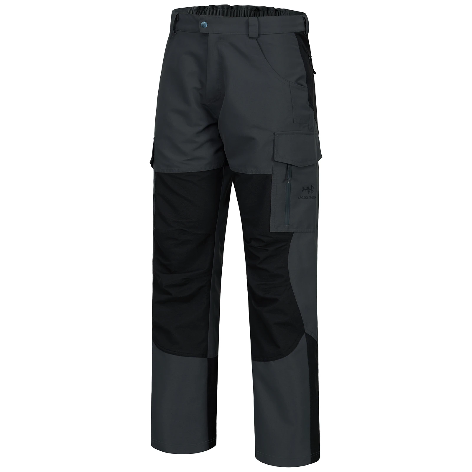 BASSDASH Spliced Men Hunting Pants Waterproof Reeds Printing Trousers Breathable Ripstop Camo Fishing Rain Pants