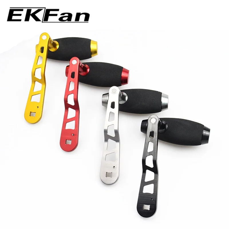 Ekfan EVA knob+120M Aluminum Alloy Handle for DAI&SHI DIY Baitcasting Fishing Reel Handle Fishing Reel Sleeve Length 120MM