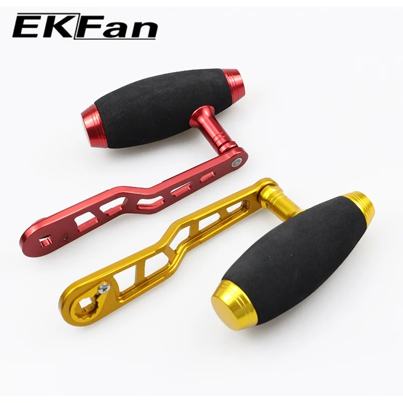 Ekfan EVA knob+120M Aluminum Alloy Handle for DAI&SHI DIY Baitcasting Fishing Reel Handle Fishing Reel Sleeve Length 120MM