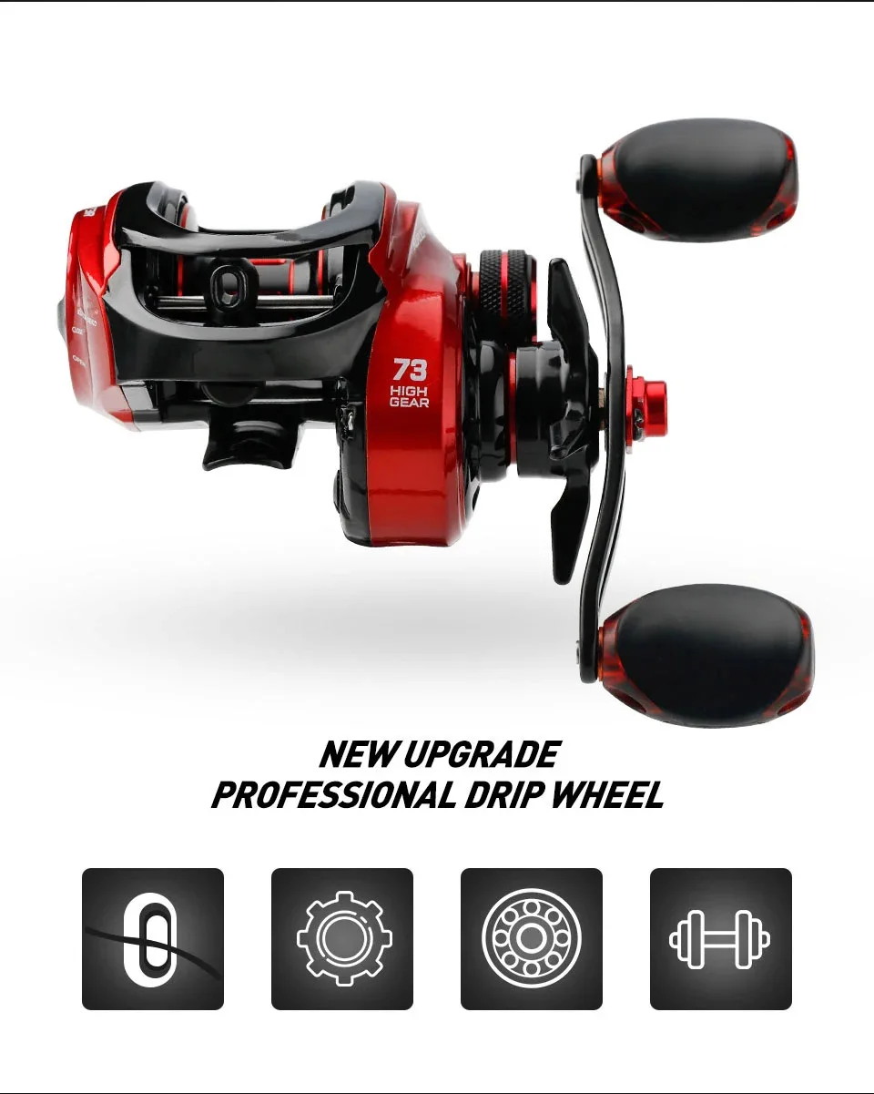 Baitcasting Fishing Reels Max Drag 8kg Ultra Light Casting Reel Fishing Reel for Bass Pike Fishing Tackle