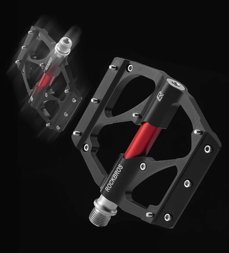 ROCKBROS Bicycle Pedals Sealed Bearing Aluminum Alloy Body BXM MTB Road Bike Pedals 9/16 Sealed Bearing Cycling Accessories
