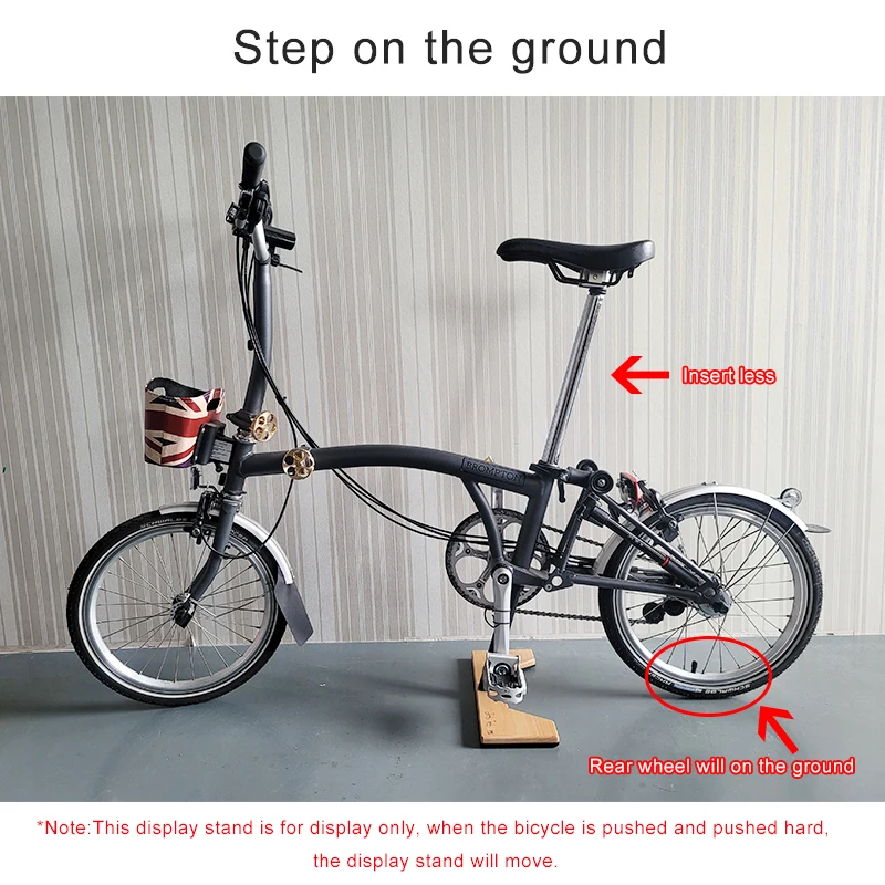 Parking Rack for Brompton Bike Repair Rack Wood Veneer Aluminum Alloy Base Display Platform