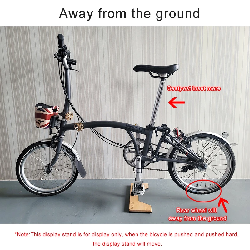 Parking Rack for Brompton Bike Repair Rack Wood Veneer Aluminum Alloy Base Display Platform