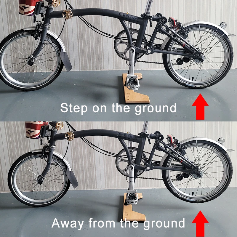 Parking Rack for Brompton Bike Repair Rack Wood Veneer Aluminum Alloy Base Display Platform
