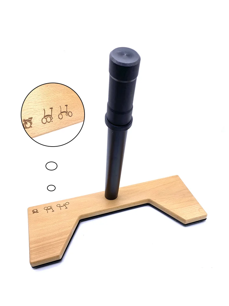 Parking Rack for Brompton Bike Repair Rack Wood Veneer Aluminum Alloy Base Display Platform