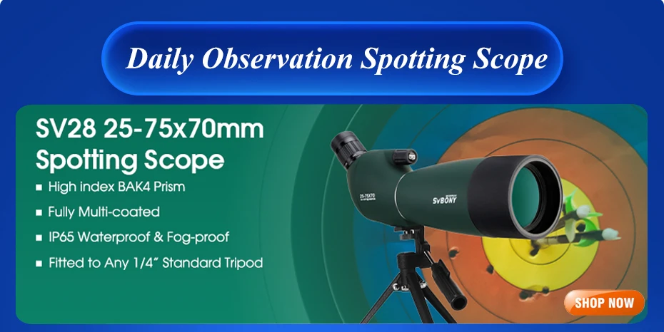 SVBONY Telescope SA203 12x50 Binoculars Professional Powerful BAK4 IPX7 Waterproof Camping Equipment for Birdwatching Stargazing