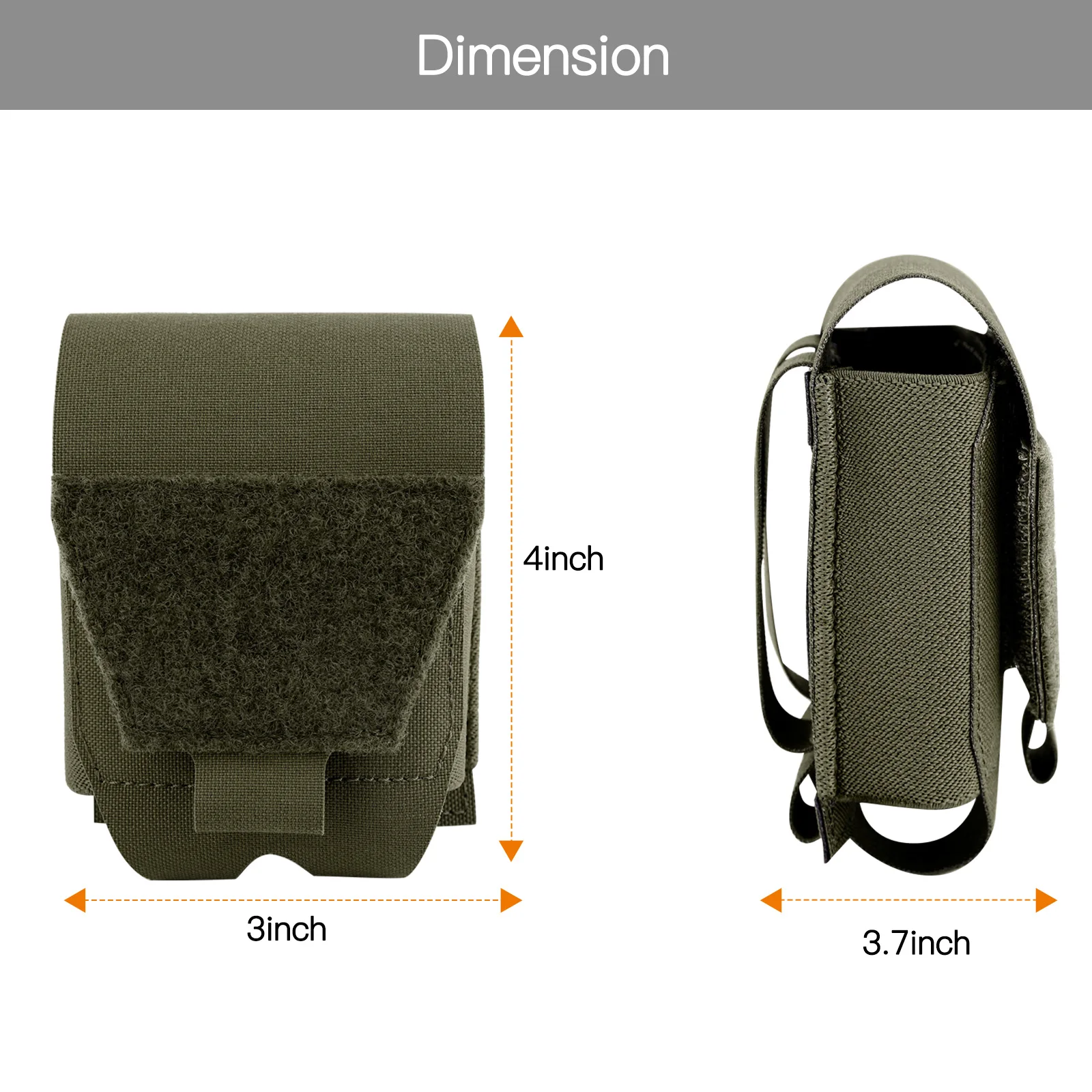 KRYDEX 500D Handcuff Pouch Case MOLLE / Belt Low Profile Cuff Case Holster Duty Belt Vest Law Enforcement Outdoor Hunting Bag