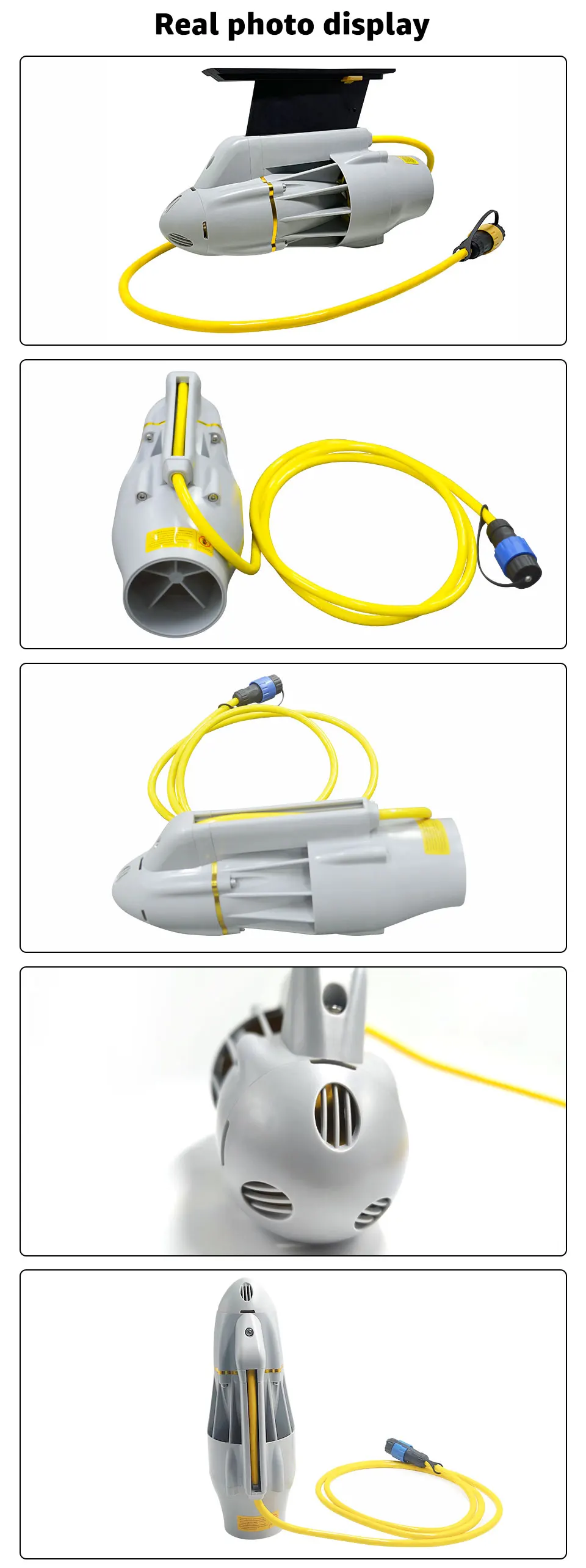 Electric Fin Power Fin Underwater Motor Waterproof Motor Inflatable Paddle Canoe Fishing Boat Underwater Thruster Jet Propeller