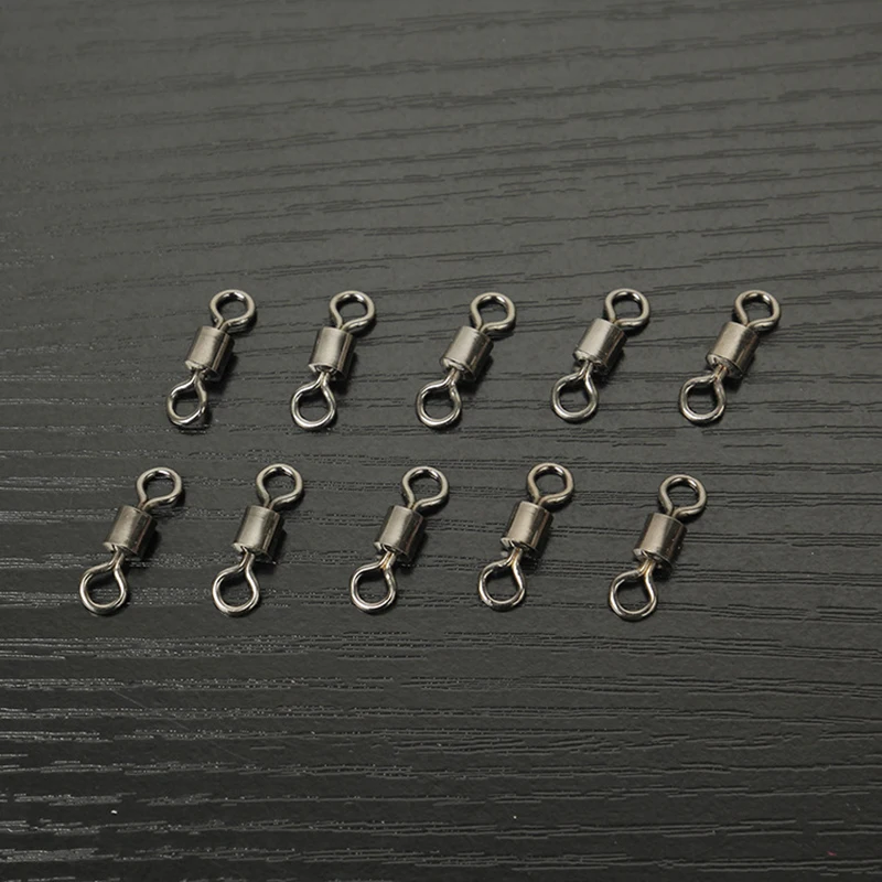 2000pcs Fishing Goods Swivel Bearing Rolling Swivel Connector Lure Link Carbon Steel Fishing Tackle Accessories Fish Tool Pesca