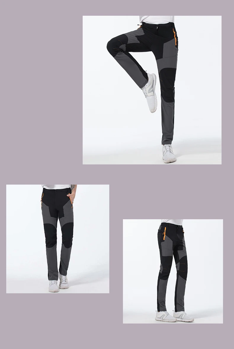 Elastic Mens Hiking Pants Outdoor Sport Summer Quick Dry Windproof Waterproof Trekking Climbing Wear-resistant Breathable Pants