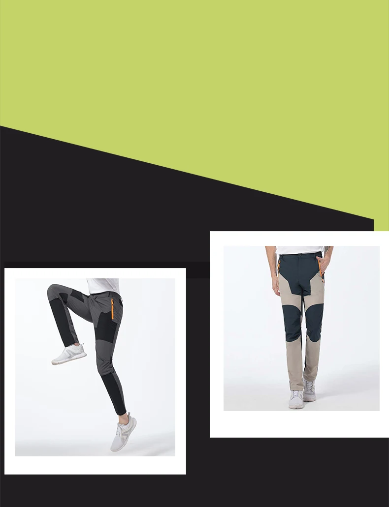 Elastic Mens Hiking Pants Outdoor Sport Summer Quick Dry Windproof Waterproof Trekking Climbing Wear-resistant Breathable Pants