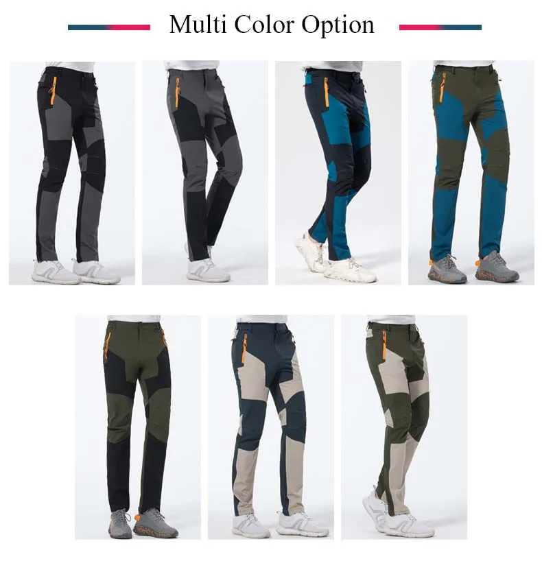 Elastic Mens Hiking Pants Outdoor Sport Summer Quick Dry Windproof Waterproof Trekking Climbing Wear-resistant Breathable Pants