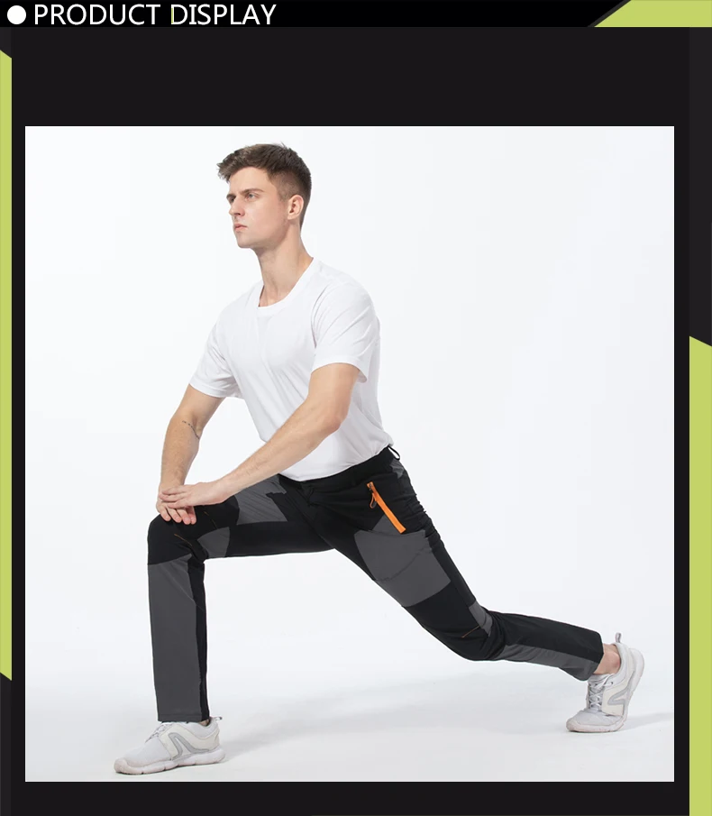 Elastic Mens Hiking Pants Outdoor Sport Summer Quick Dry Windproof Waterproof Trekking Climbing Wear-resistant Breathable Pants