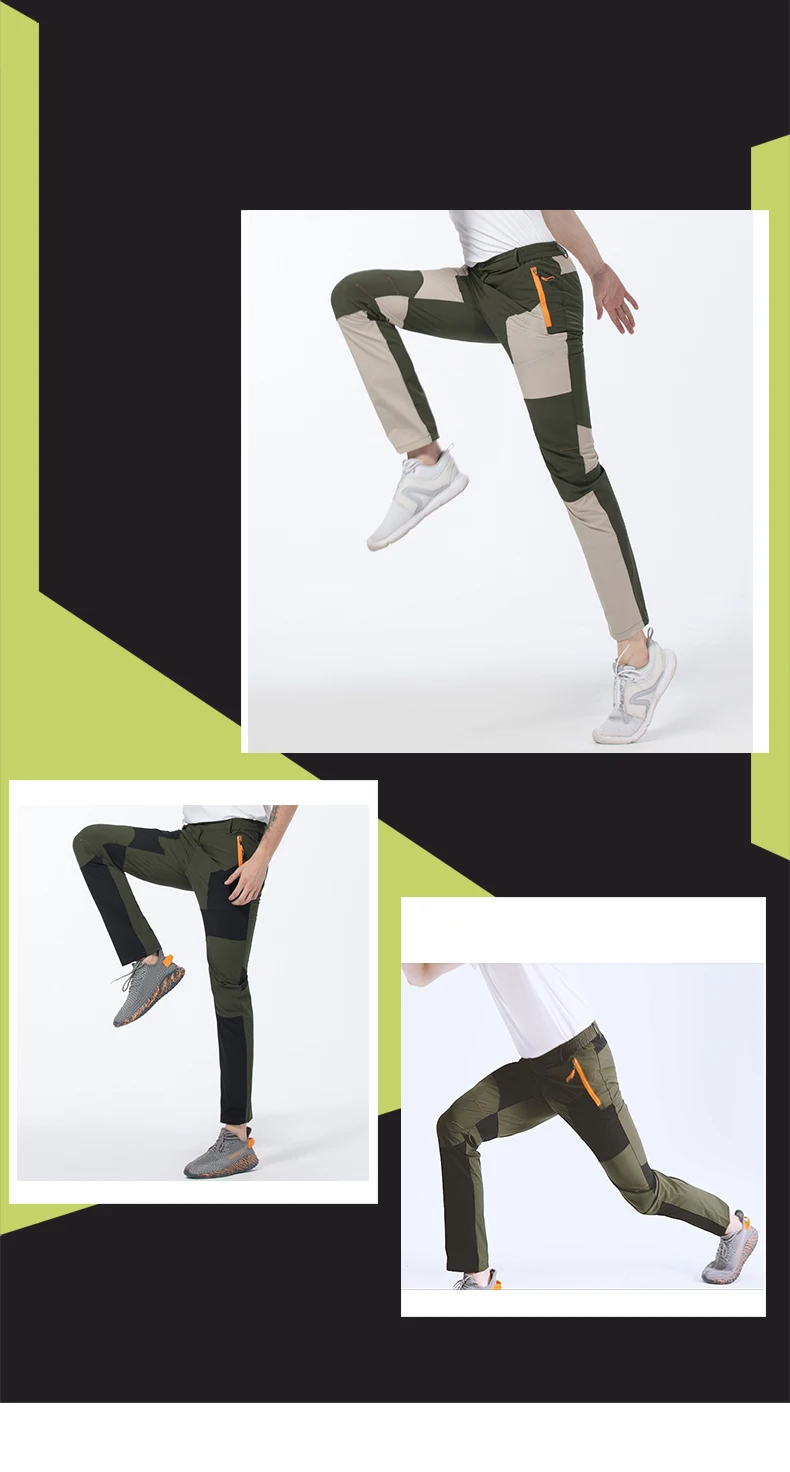 Elastic Mens Hiking Pants Outdoor Sport Summer Quick Dry Windproof Waterproof Trekking Climbing Wear-resistant Breathable Pants
